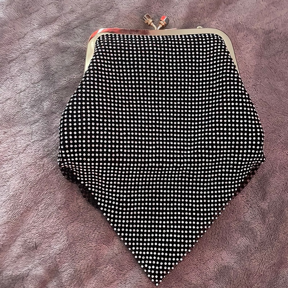 Black and sliver purse